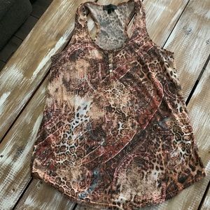 cheetah print sleeveless tank